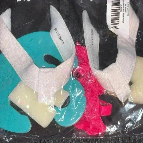 GIRLS LOT OF 2 ITZY BITZY FLIP FLOPS SIZE 12 NEW - Picture 2 of 7